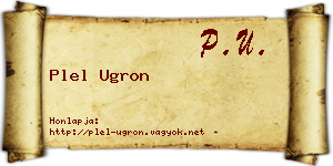 Plel Ugron névjegykártya